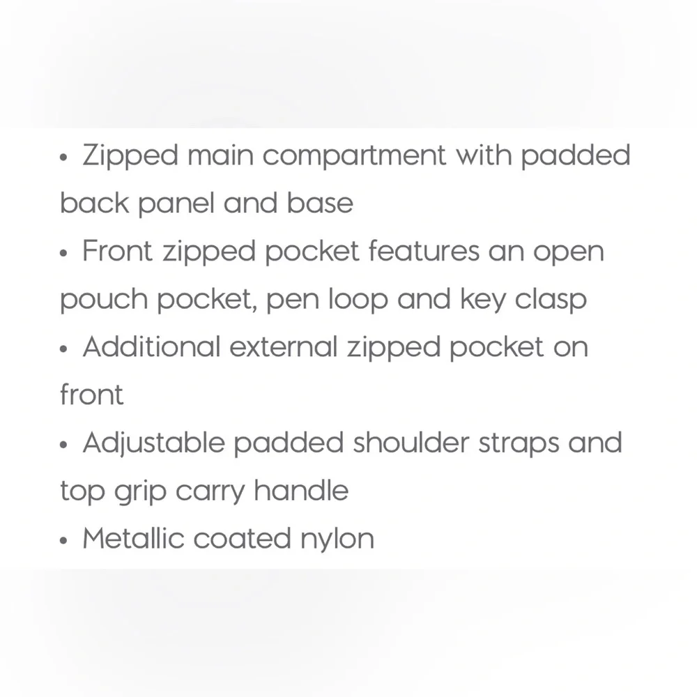 Kipling Metallic Backpack - Picture 9 of 9
